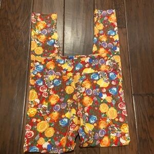LuLaRoe Disney Daisy Duck Rose One Size Leggings